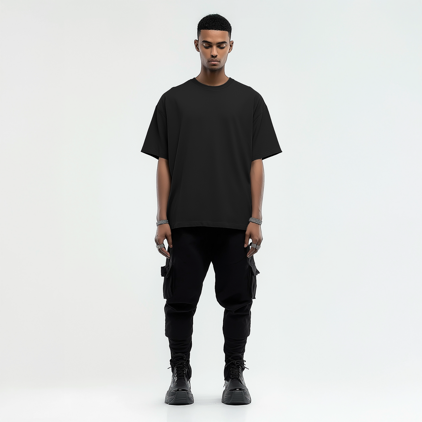King Edition Oversized T-Shirt | 240 GSM Cotton | Crown Emblem Graphic | Unisex Streetwear by King&Stag