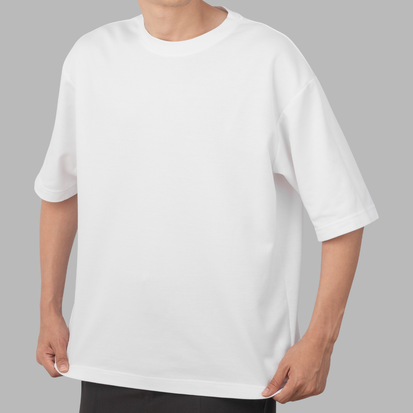 Oversized White T-Shirt – 240 GSM Heavyweight Cotton | Unisex Streetwear Tee