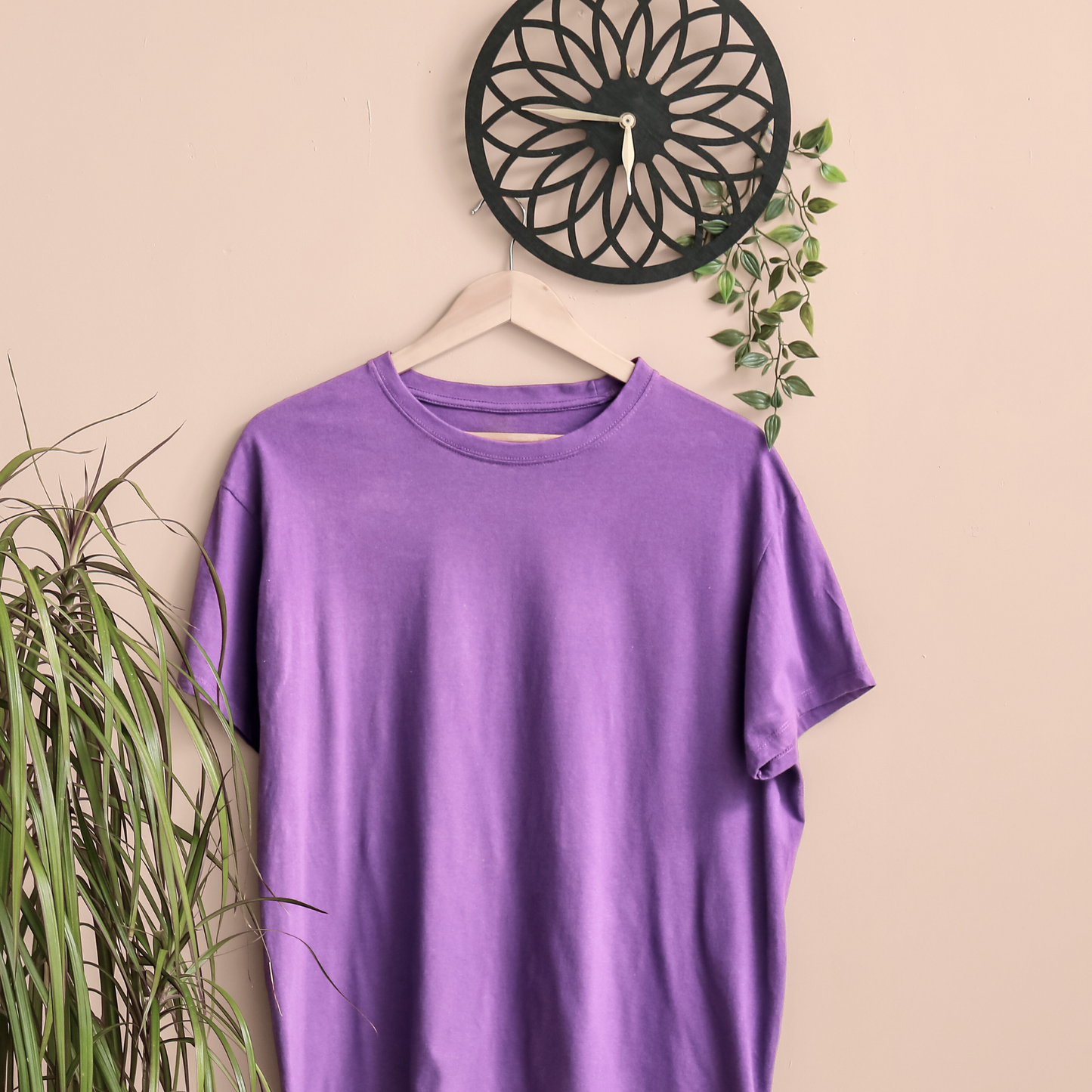 Oversized Lavender T-Shirt – 240 GSM Bio-Washed Cotton | Pre-Shrunk Unisex Streetwear by King&Stag