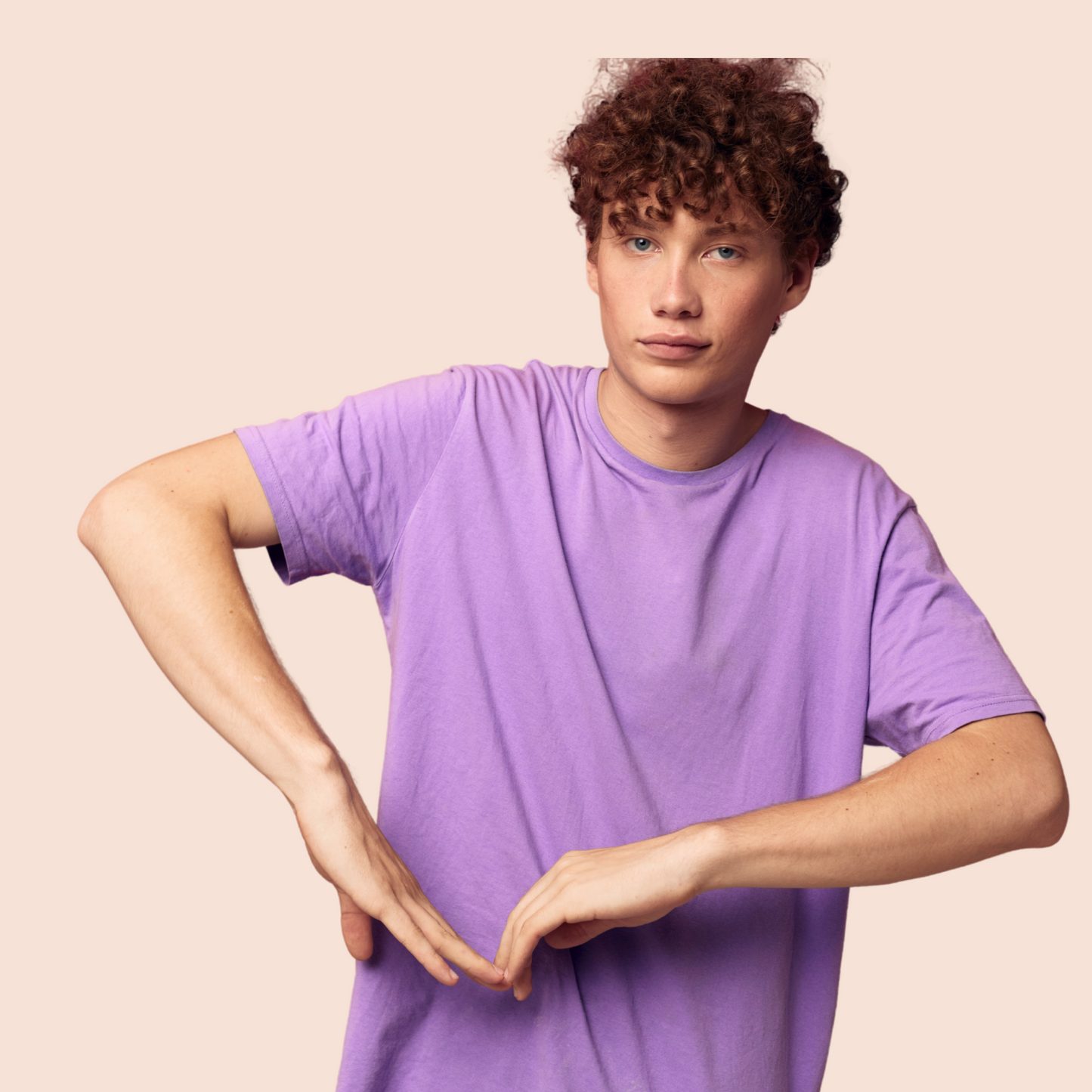 Oversized Lavender T-Shirt – 240 GSM Bio-Washed Cotton | Pre-Shrunk Unisex Streetwear by King&Stag