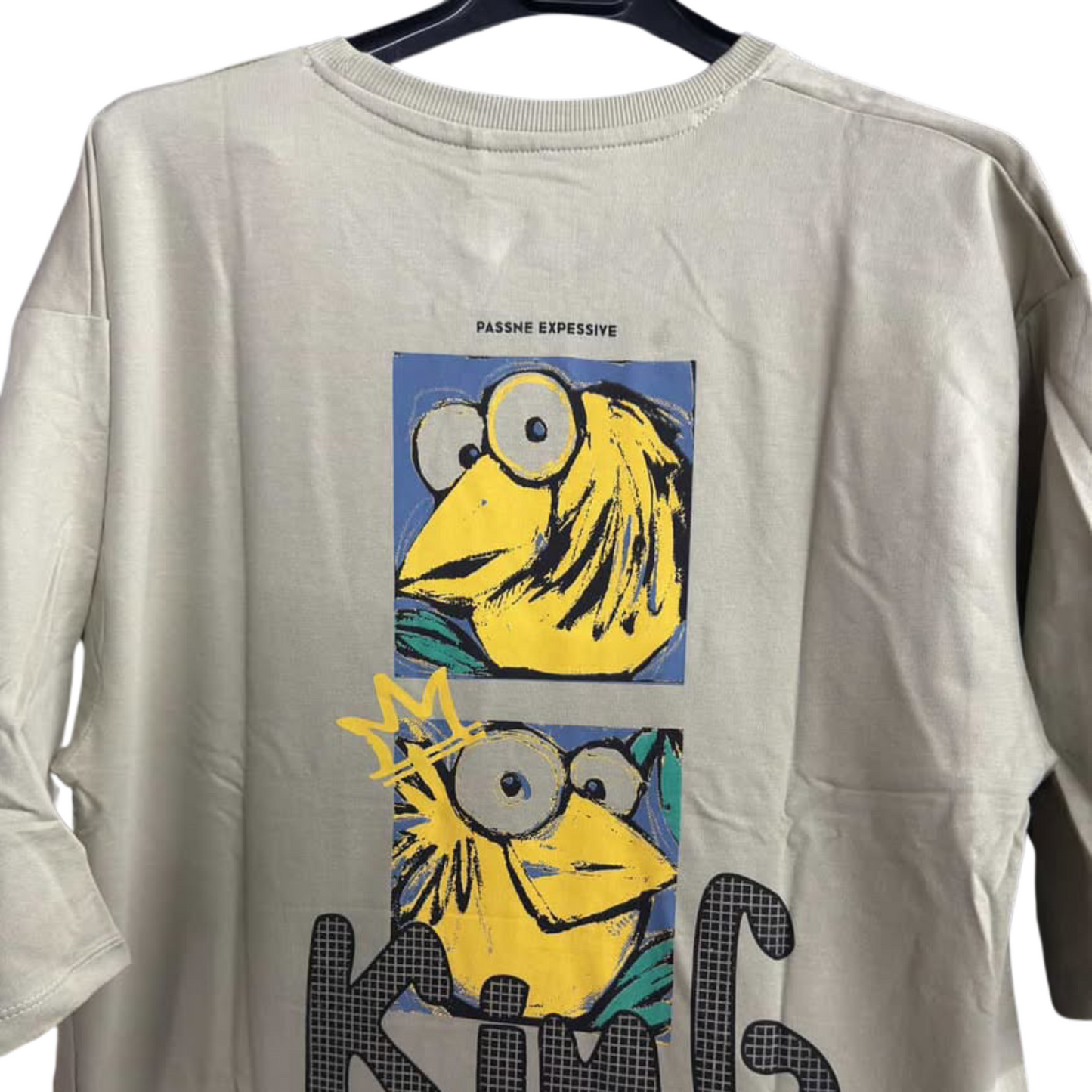 Cloud Grey Oversized Tee – Relaxed Fit for Modern Style