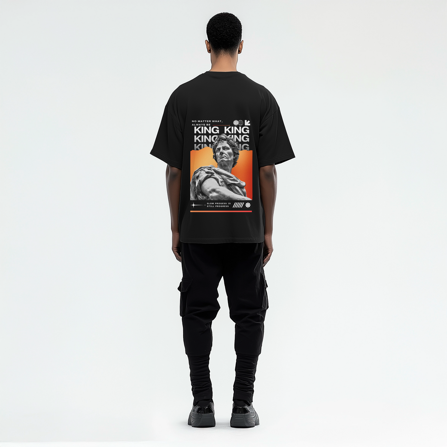 King Edition Oversized T-Shirt – “King Mindset” | 240 GSM Premium Cotton Streetwear by King&Stag