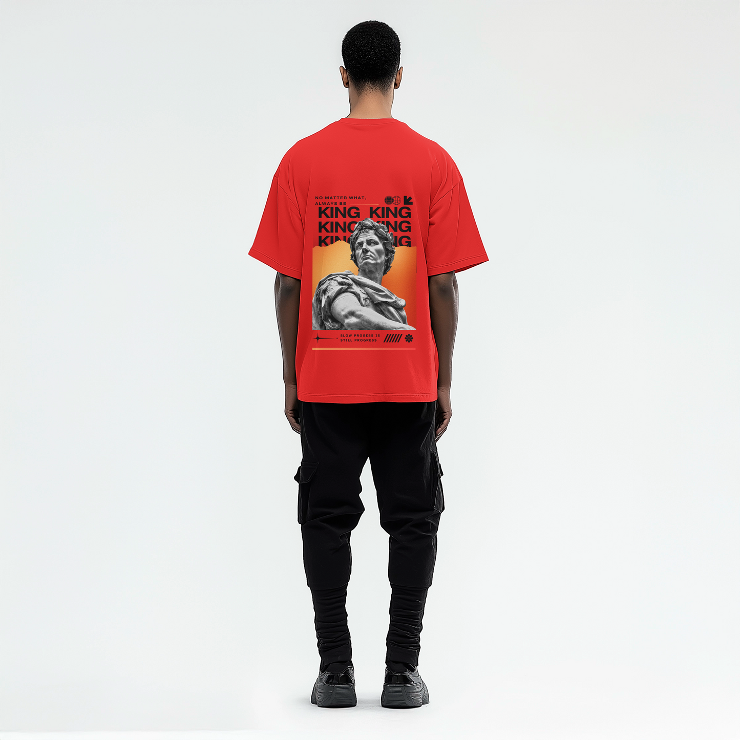 King Edition Oversized T-Shirt – “King Mindset” | 240 GSM Premium Cotton Streetwear by King&Stag