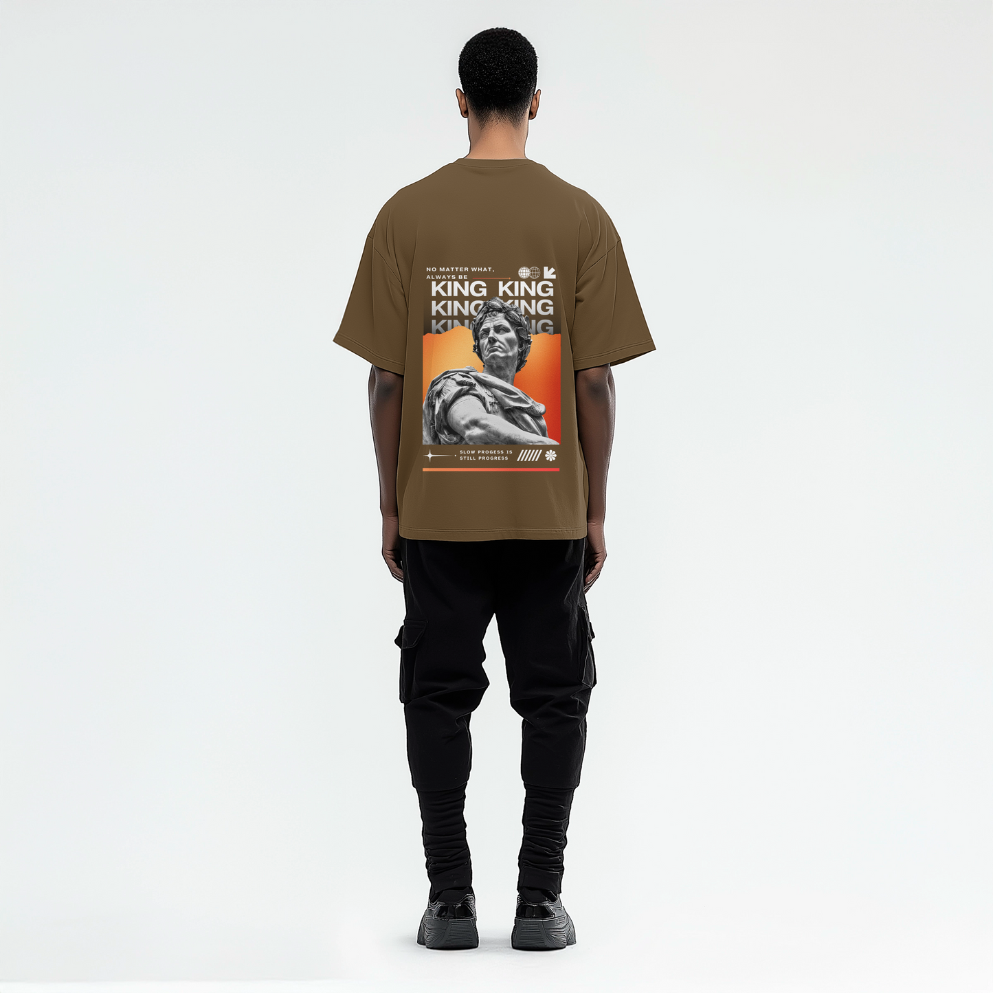 King Edition Oversized T-Shirt – “King Mindset” | 240 GSM Premium Cotton Streetwear by King&Stag