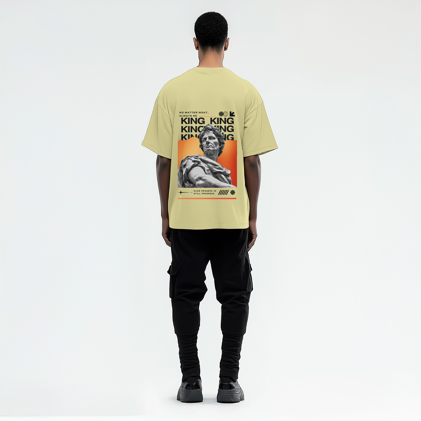 King Edition Oversized T-Shirt – “King Mindset” | 240 GSM Premium Cotton Streetwear by King&Stag