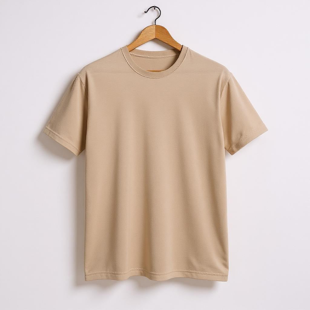 Oversized Beige T-Shirt – 240 GSM Cotton | Unisex Streetwear by King&Stag