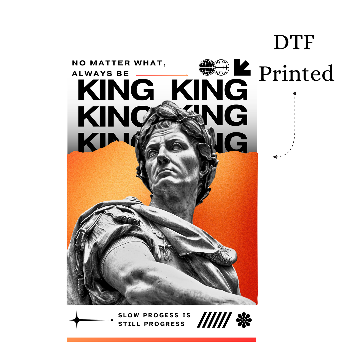 King Edition Oversized T-Shirt – “King Mindset” | 240 GSM Premium Cotton Streetwear by King&Stag