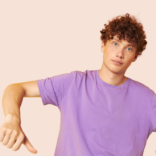 Oversized Lavender T-Shirt  – 240 GSM Bio-Washed Cotton | Pre-Shrunk Unisex Streetwear by King&Stag