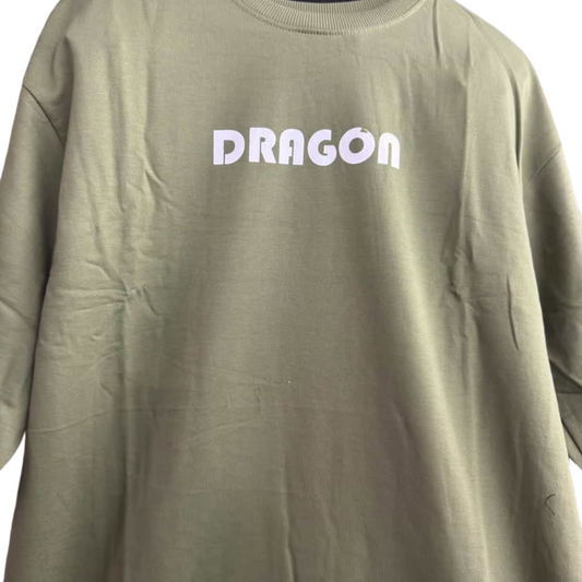 Premium Cotton Oversized T-Shirt – Earth Green