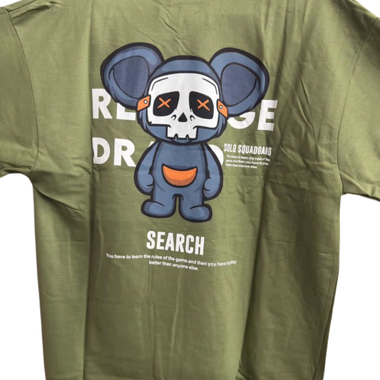 Premium Cotton Oversized T-Shirt – Earth Green