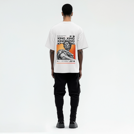 King Edition Oversized T-Shirt – “King Mindset” | 240 GSM Premium Cotton Streetwear by King&Stag