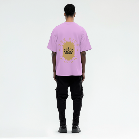 King Edition Oversized T-Shirt | 240 GSM Cotton | Crown Emblem Graphic | Unisex Streetwear by King&Stag